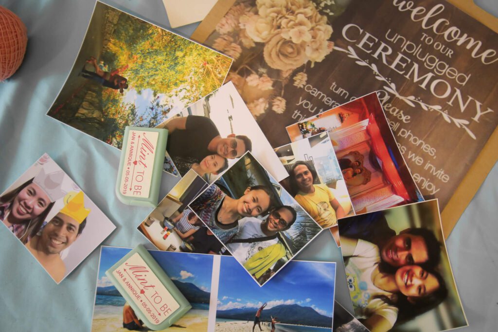 A display of mementos and photos from Adrienne and Jan Ray Rulida's nine-year relationship